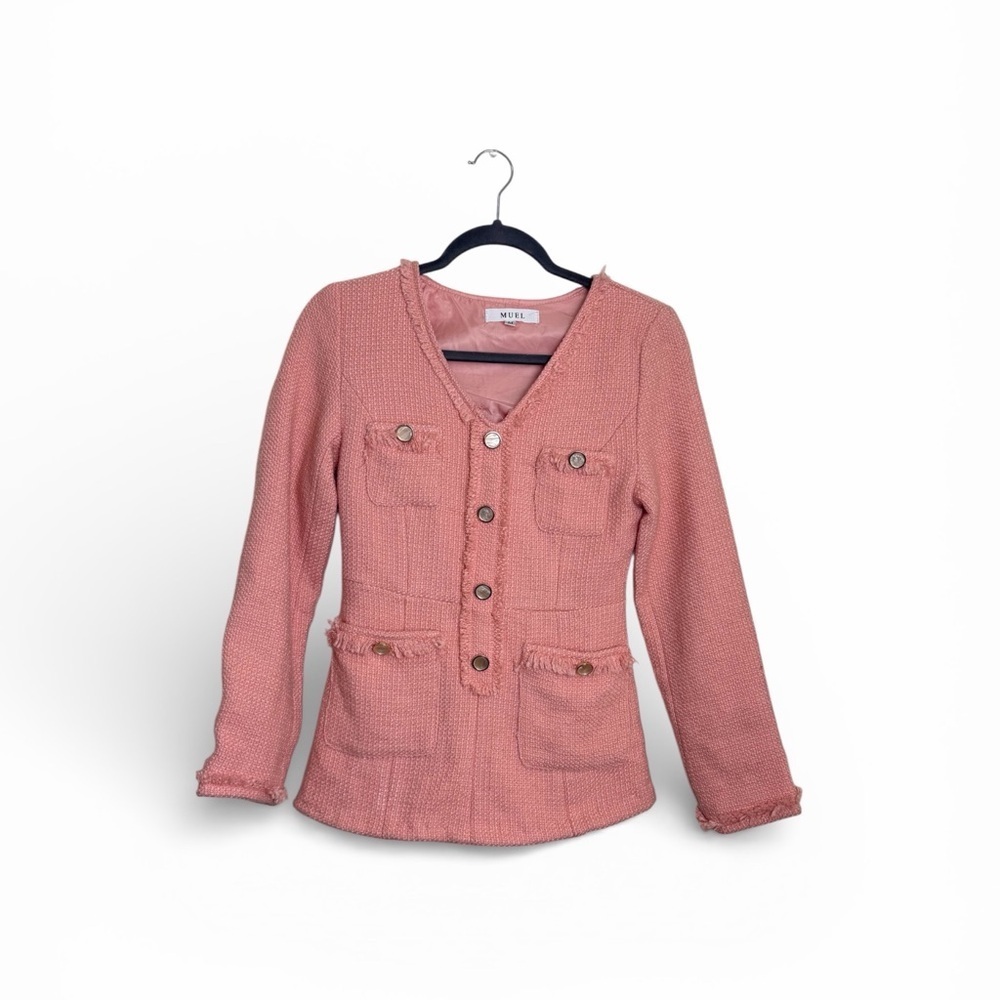 MUEL Rose Tweed pullover jacket size M